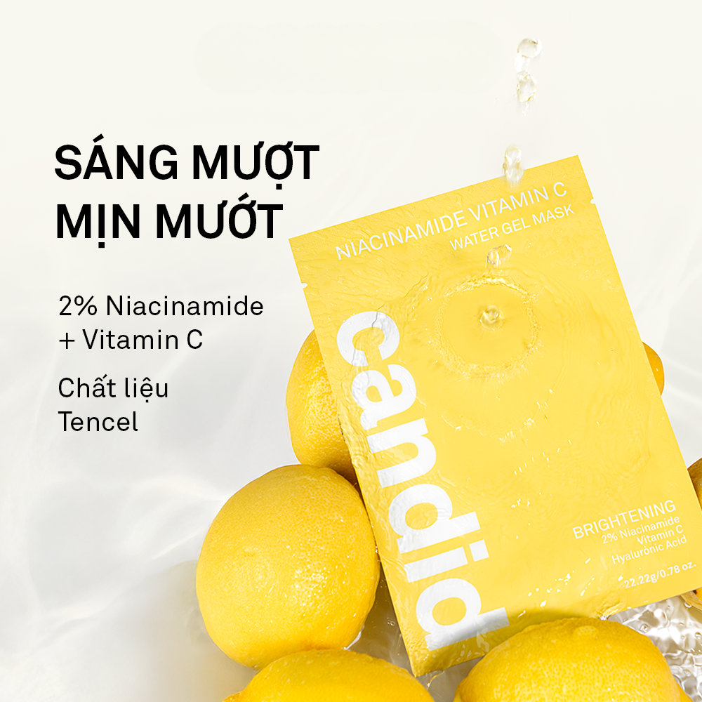  Mặt Nạ Dưỡng Sáng Da Candid Niacinamide Vitamin C Water Gel Mask 22g 