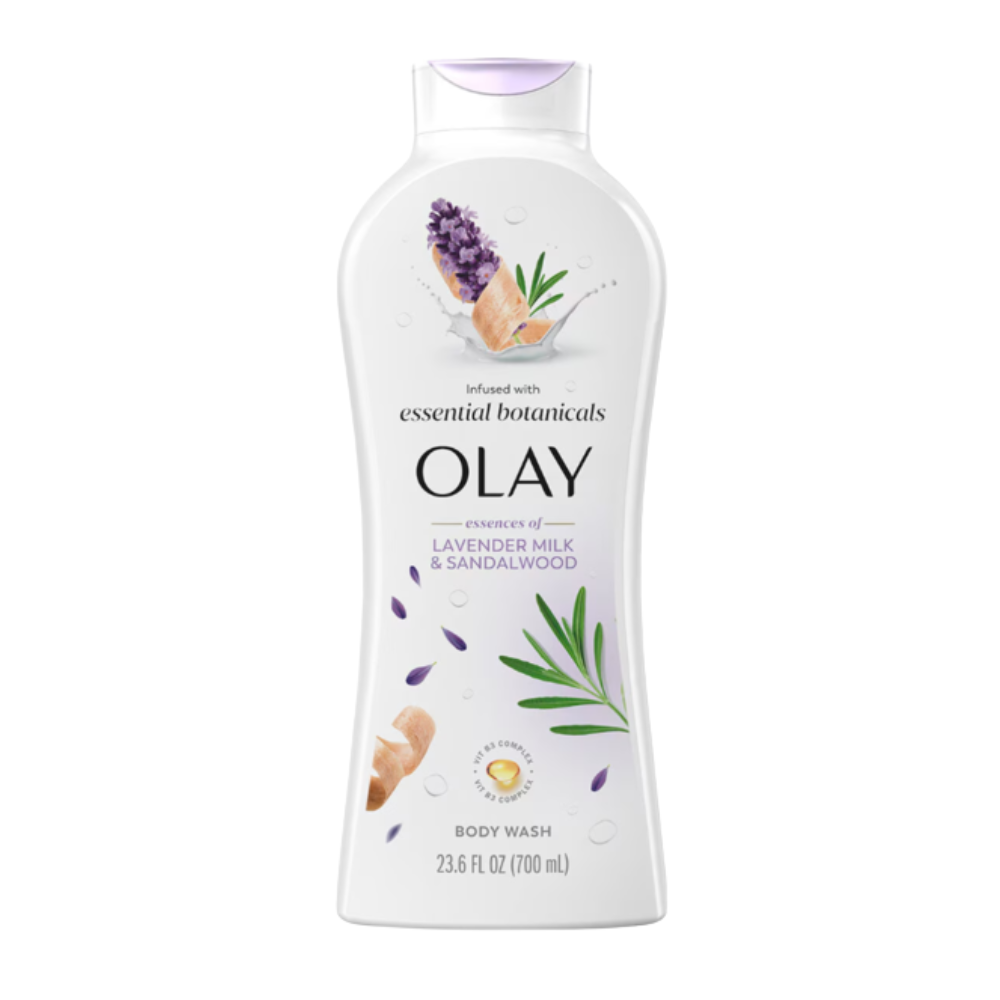  Sữa Tắm Olay Infused With Essential Botanicals Lavender Milk & Sandalwood Body Wash 700ml 