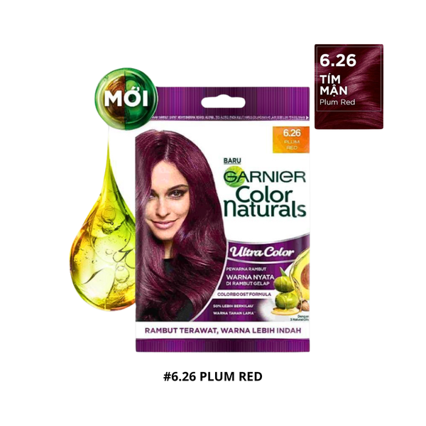 Thuốc Nhuộm Tóc Garnier Color Naturals Crème Riche 30g #6.26 Plum Red