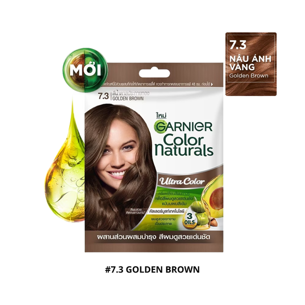 Thuốc Nhuộm Tóc Garnier Color Naturals Crème Riche 30g #7.3 Golden Brown