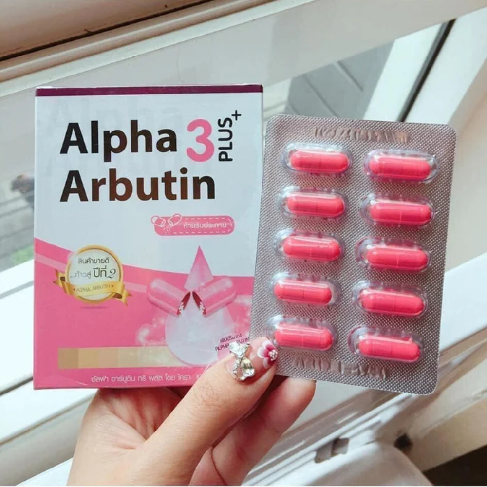  Viên Bột Kích Trắng Da Ban Đêm Alpha Arbutin 3 Plus+ (Vỉ 10 Viên) 