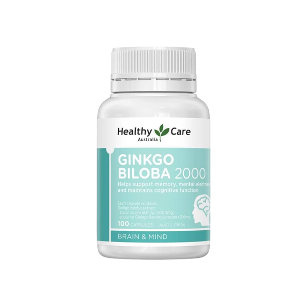 Viên Uống Bổ Não Healthy Care Ginkgo Biloba 2000mg 100 Viên