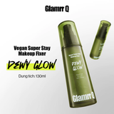  Xịt Khóa Nền Glamrr Q Vegan Super Stay Makeup Fixer Dewy Glow 130ml 