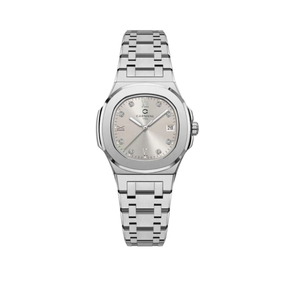  Đồng Hồ Nữ Carnival Pin 8160L VT-XAM 34mm 
