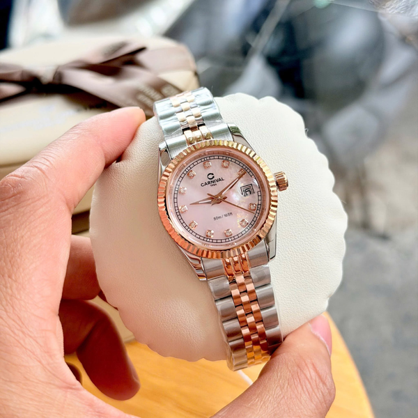  Đồng Hồ Nữ Carnival Pin 8131L CH-HK 30mm 