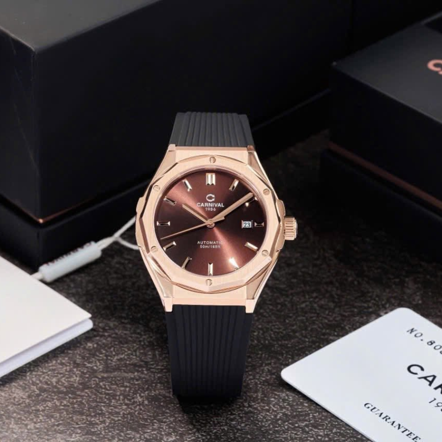  Đồng Hồ Nam Carnival Automatic 8168G VH-DCS-N 42mm 