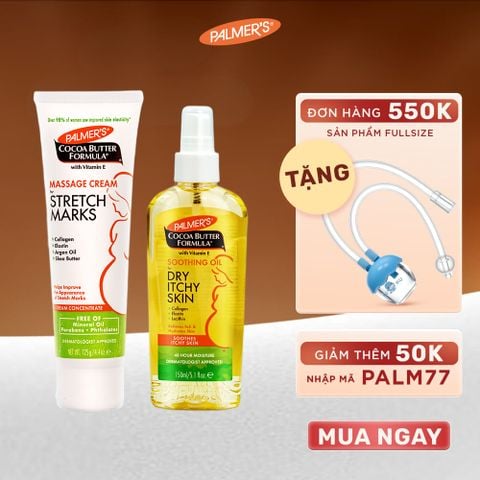 COMBO Ngừa rạn và Giảm khô ngứa Giữa thai kỳ Palmer's