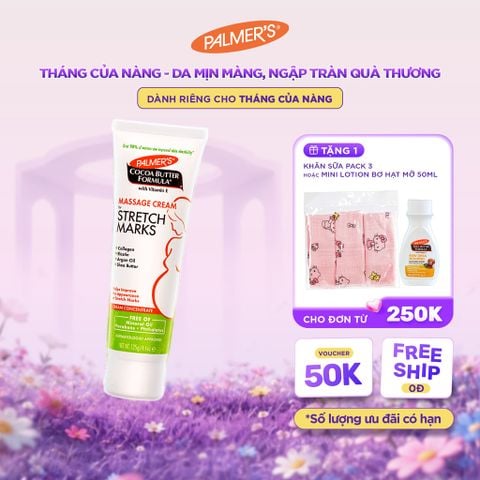 Kem rạn da ngăn ngừa và hỗ trợ làm mờ vết rạn cho mẹ bầu giữa thai kỳ Palmer's