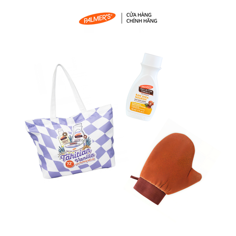 [Quà tặng không bán] Mini Sữa dưỡng thể Bơ Hạt Mỡ 50ml, Túi Tote Vanilla, Găng Tay Thoa Kem