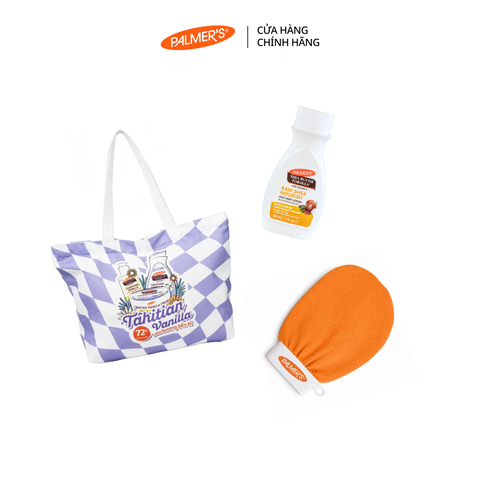 [Quà tặng không bán] Mini Sữa dưỡng thể Bơ Hạt Mỡ 50ml, Túi Tote Vanilla, Găng Tay Tẩy Tế Bào Chết