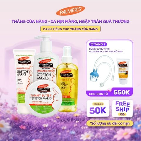 COMBO Ngăn ngừa rạn da toàn thai kỳ Palmer's