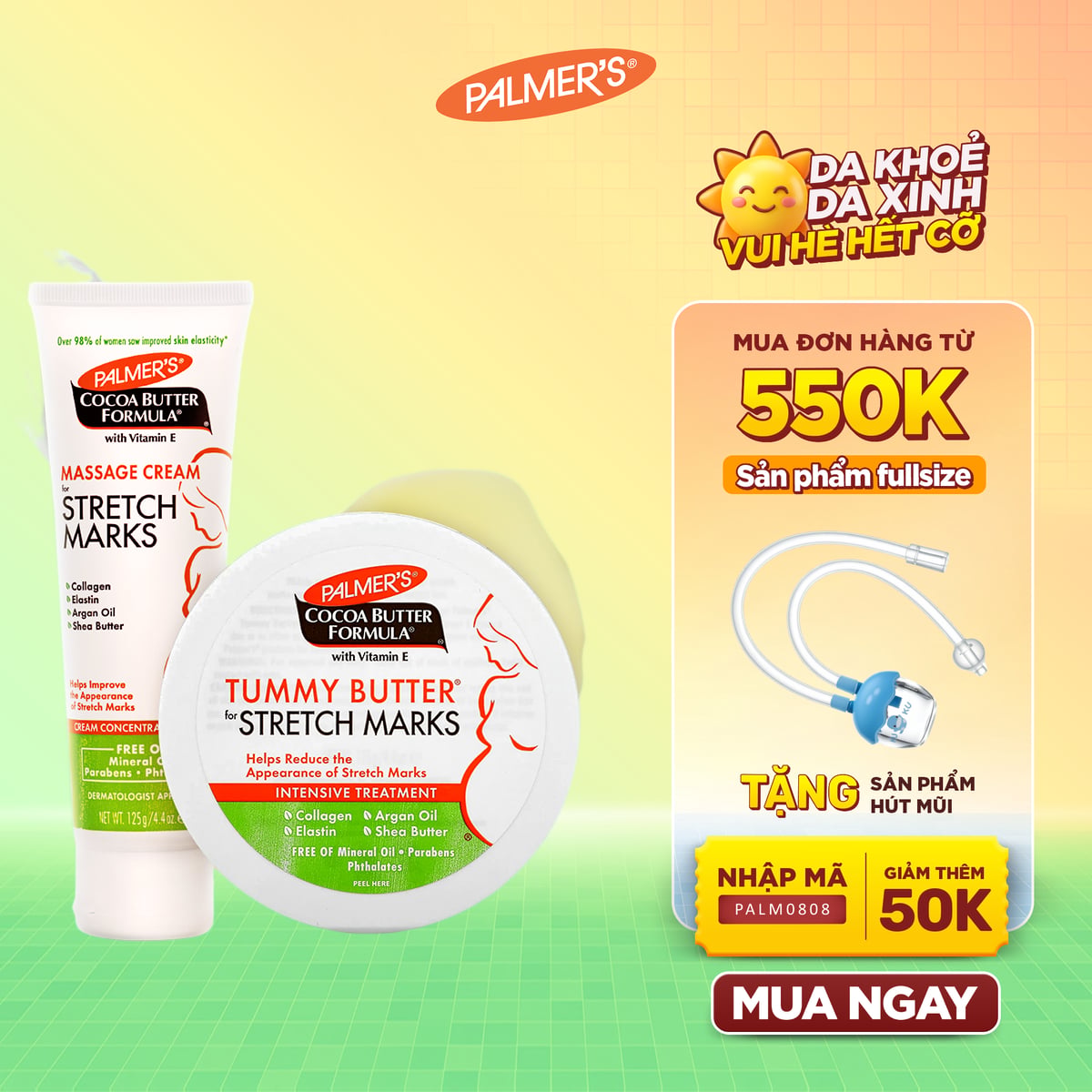 COMBO Ngăn ngừa rạn cho Giữa và Cuối thai kỳ Palmer's