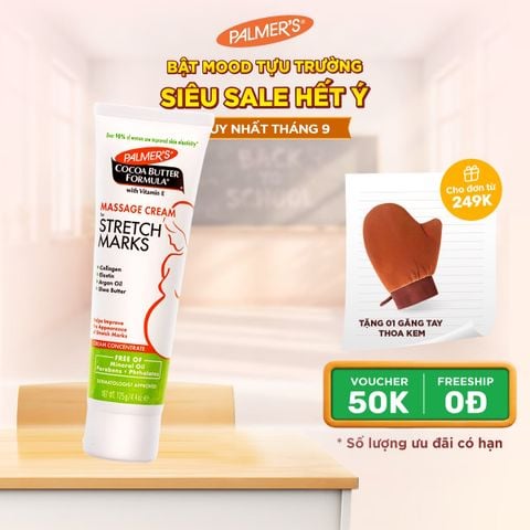 Kem rạn da ngăn ngừa và hỗ trợ làm mờ vết rạn cho mẹ bầu giữa thai kỳ Palmer's