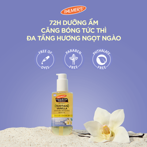 [Mới] Dầu Dưỡng Thể Toàn Thân Palmer's Tahitian Vanilla Body Oil 192ml