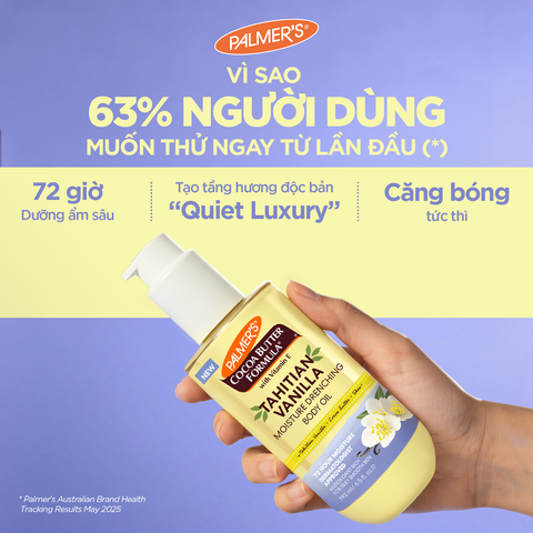 [Mới] Dầu Dưỡng Thể Toàn Thân Palmer's Tahitian Vanilla Body Oil 192ml