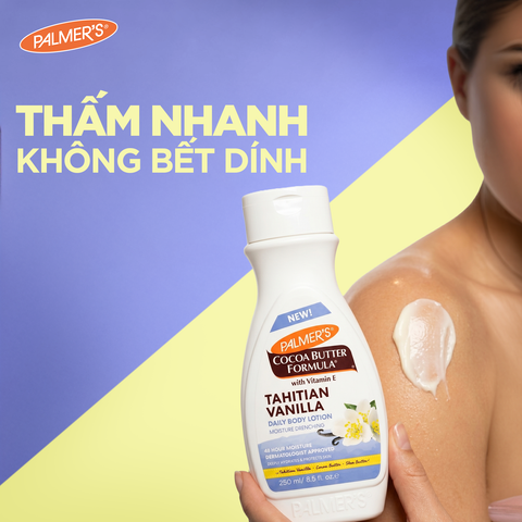 [Mới] Combo Dưỡng Thể Căng Bóng & Dưỡng Ẩm Palmer's Tahitian Vanilla - Dầu Dưỡng Thể 192ml & Sữa Dưỡng Thể