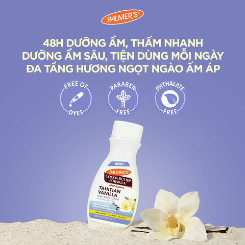 [Mới] Combo Trọn Bộ Dưỡng Thể Toàn Thân Palmer's Tahitian Vanilla (Dưỡng Thể + Kem Dưỡng 250g + Dầu 192ml)