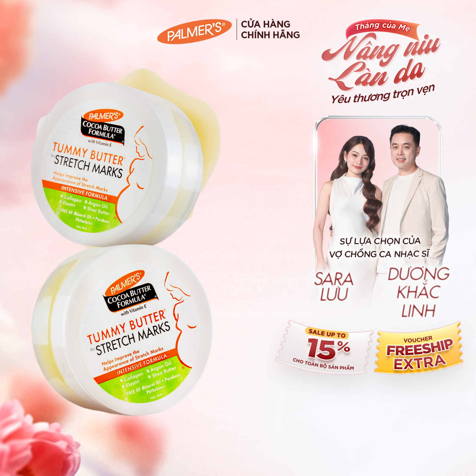 (HỘP BỊ Ố MÀU) Bơ đậm đặc ngăn ngừa và hỗ trợ làm mờ rạn da cho mẹ bầu cuối thai kỳ và sau sinh Palmer's 125g