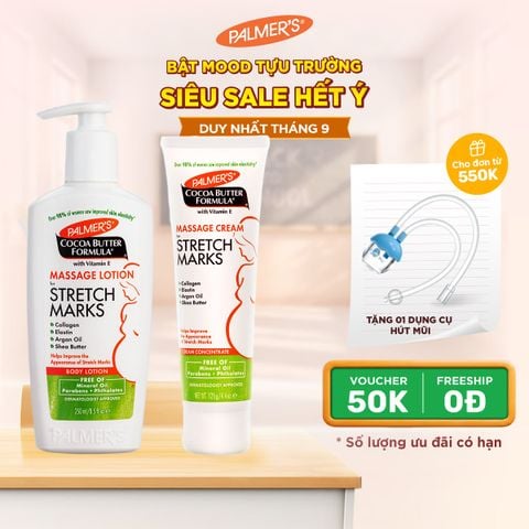 COMBO Ngăn ngừa rạn cho Đầu và Giữa thai kỳ Palmer's