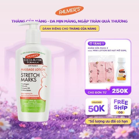 Lotion dưỡng ẩm và ngăn ngừa rạn da toàn thân Palmer's