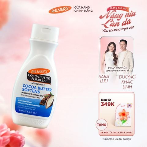 Sữa dưỡng ẩm sâu toàn thân hỗ trợ giảm khô nứt da hương Bơ Cacao Palmer's 250ml