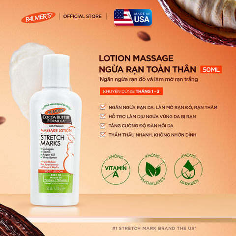 Lotion ngăn ngừa và hỗ trợ làm mờ rạn da cho mẹ bầu Palmer's