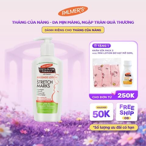 Lotion dưỡng ẩm và ngăn ngừa rạn da toàn thân Palmer's