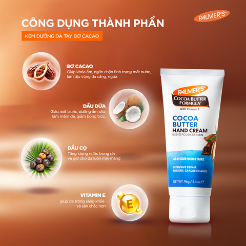 Kem dưỡng ẩm da tay hỗ trợ giảm khô ráp, bong tróc, nứt nẻ hương Bơ Cacao Palmer's