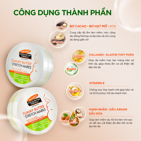 COMBO Ngừa rạn và Giảm khô ngứa Cuối thai kỳ Palmer's