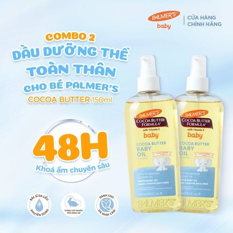 [Mới] Combo 2 Dầu Dưỡng Thể Toàn Thân Cho Bé Palmer's Cocoa Butter 150ml