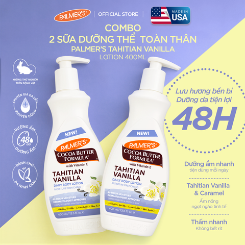 [Mới] Combo 2 Sữa Dưỡng Thể Toàn Thân Palmer's Tahitian Vanilla Lotion