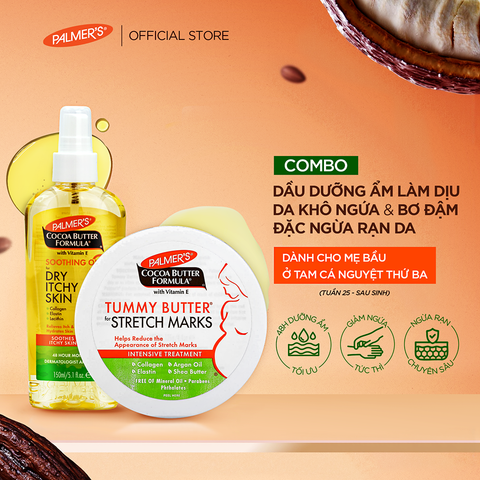 COMBO Ngừa rạn và Giảm khô ngứa Cuối thai kỳ Palmer's