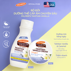 [Mới] Combo Dưỡng Thể Cấp Ẩm Chuyên Sâu Palmer's Tahitian Vanilla - Sữa Dưỡng Thể & Kem Dưỡng Thể 250g
