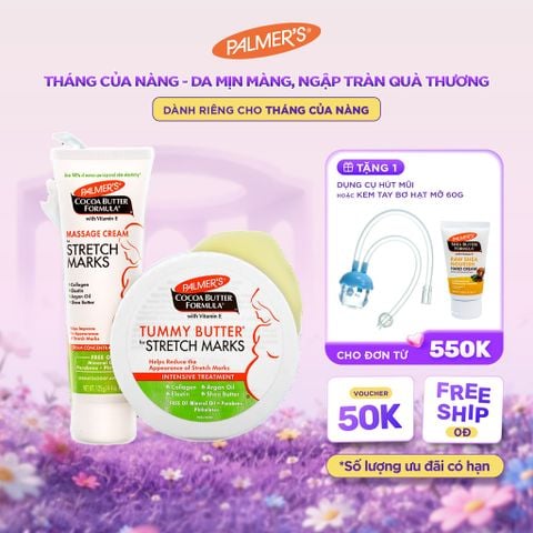 COMBO Ngăn ngừa rạn cho Giữa và Cuối thai kỳ Palmer's