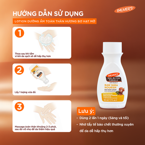 [Quà tặng không bán] Sữa dưỡng ẩm toàn thân hỗ trợ làm mềm mịn da hương Bơ Hạt Mỡ Palmer's 50ml