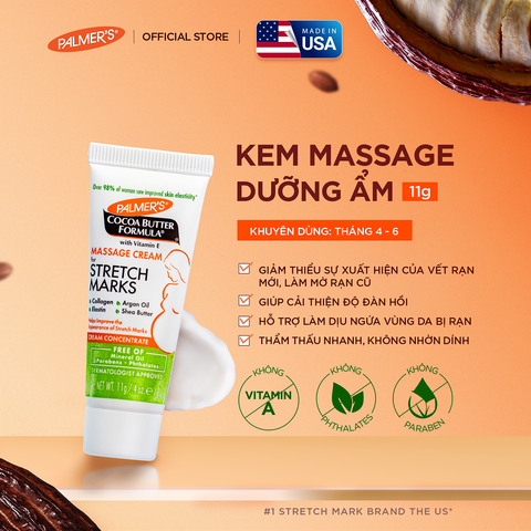 [Quà tặng không bán] (Mini size) Kem ngăn ngừa và hỗ trợ làm mờ rạn da Palmer's 11g