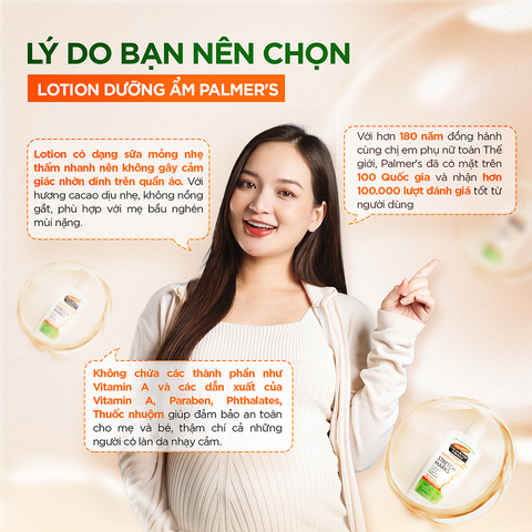 Lotion ngăn ngừa và hỗ trợ làm mờ rạn da cho mẹ bầu Palmer's