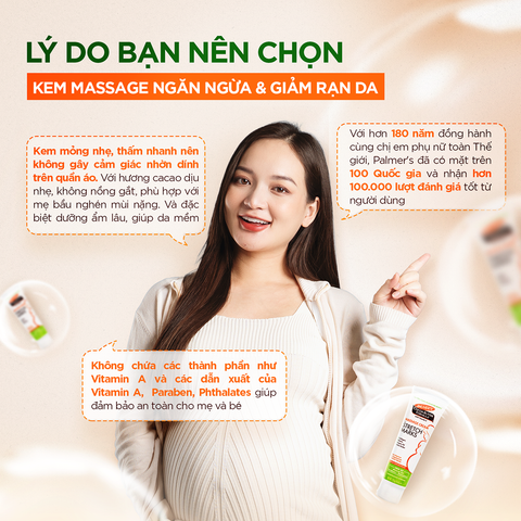 COMBO Ngăn ngừa rạn cho Giữa và Cuối thai kỳ Palmer's