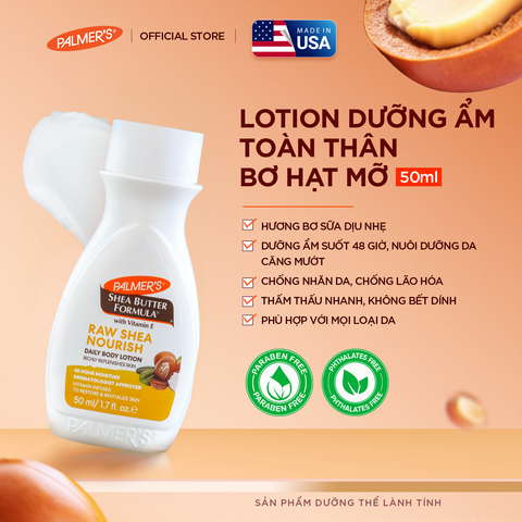 Sữa dưỡng ẩm toàn thân hỗ trợ làm mềm mịn da hương Bơ Hạt Mỡ Palmer's 250ml