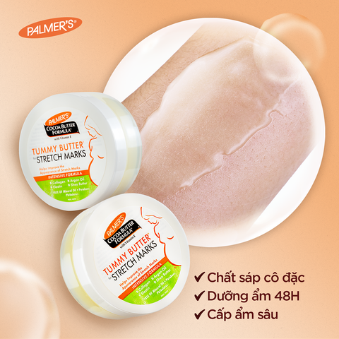 (HỘP BỊ Ố MÀU) Bơ đậm đặc ngăn ngừa và hỗ trợ làm mờ rạn da cho mẹ bầu cuối thai kỳ và sau sinh Palmer's 125g