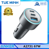 Tẩu Sạc Ô Tô 2C+1A ANKER A2731 67W