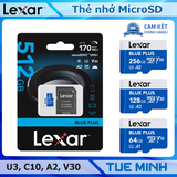 Thẻ nhớ Micro SD Lexar Blue Plus - UHS-I, 170MB/s U3, A2, 1160x