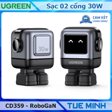 Sạc nhanh 30W Ugreen RoboGaN Mini CD359