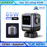 Củ sạc nhanh 65W RoboGaN Mini Ugreen CD361