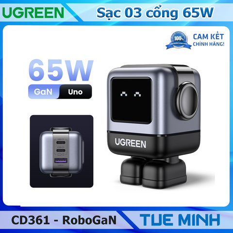 Củ sạc nhanh 65W RoboGaN Mini Ugreen CD361