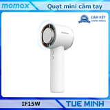 Quạt cầm tay Momax IF15 Ultra Freeze Portable Icy Cooling Fan (12000RPM | Chức năng làm lạnh | 3000mAh)