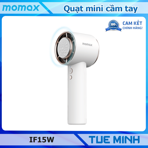 Quạt cầm tay Momax IF15 Ultra Freeze Portable Icy Cooling Fan (12000RPM | Chức năng làm lạnh | 3000mAh)