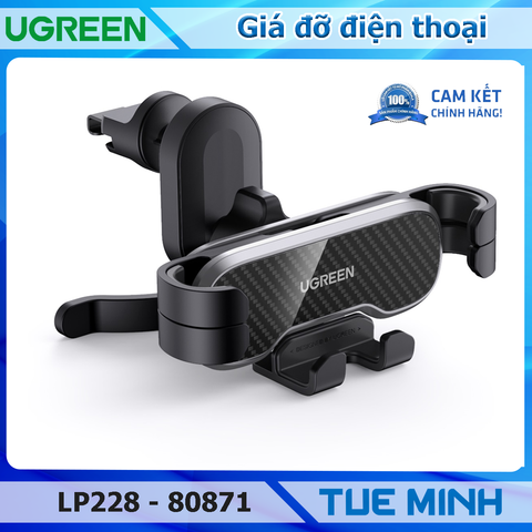 Giá đỡ điện thoại UGREEN Black Gravity Phone Holder for Car with Hook LP228
