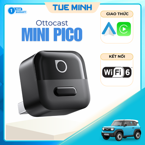 Ottocast Mini Pico – Thiết bị chuyển CarPlay & Android Auto không dây cho ô tô
