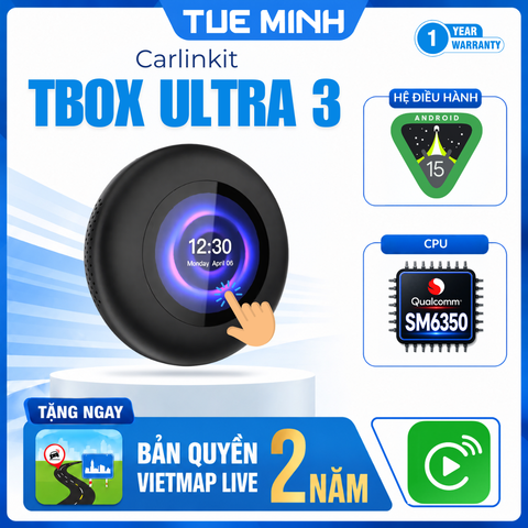 Android Box ô tô Carlinkit Tbox Ultra 3 - SM6350, Kết nối Carplay không dây